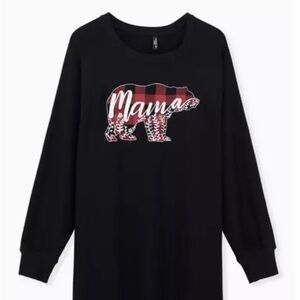 TORRID Sweatshirt 4X Mama Bear Loungewear Womens Plus Top Dream Fleece